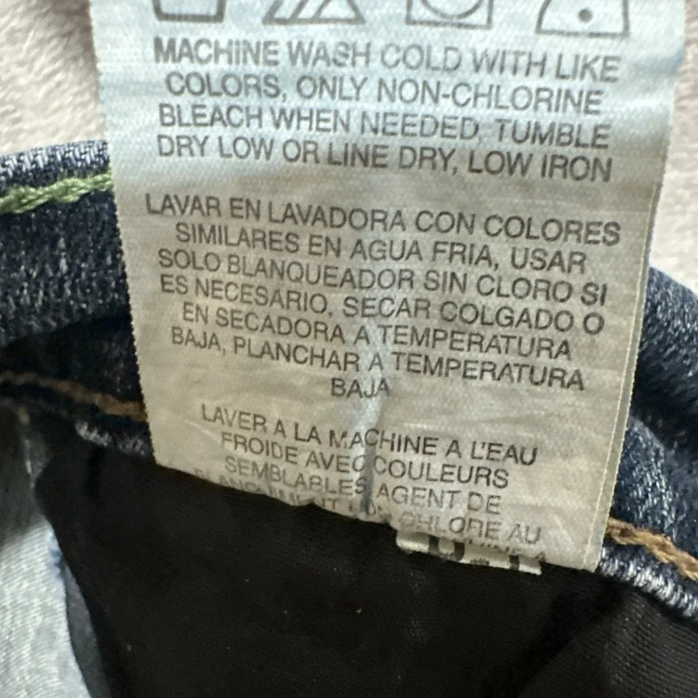 Wrangler Retro Slim Straight Jeans Men's 30 Blue Whiskering Faded Finish Pockets